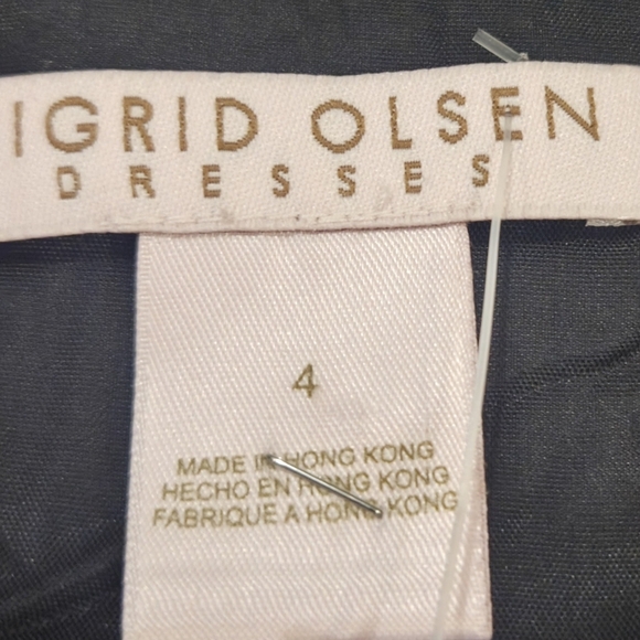 Sigrid Olsen Black & White Floral Sleeveless V-Neck Mini Sundress With A Bow Tie - Picture 2 of 7